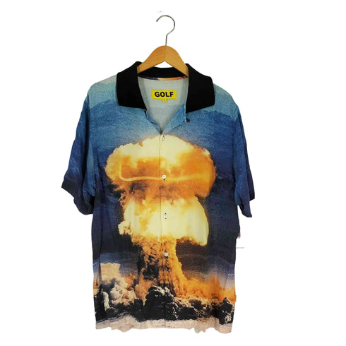ゴルフワン GOLF WANG No Nukes Button Up Shirt グラフィック オープンカラーシャツ メンズ import:L